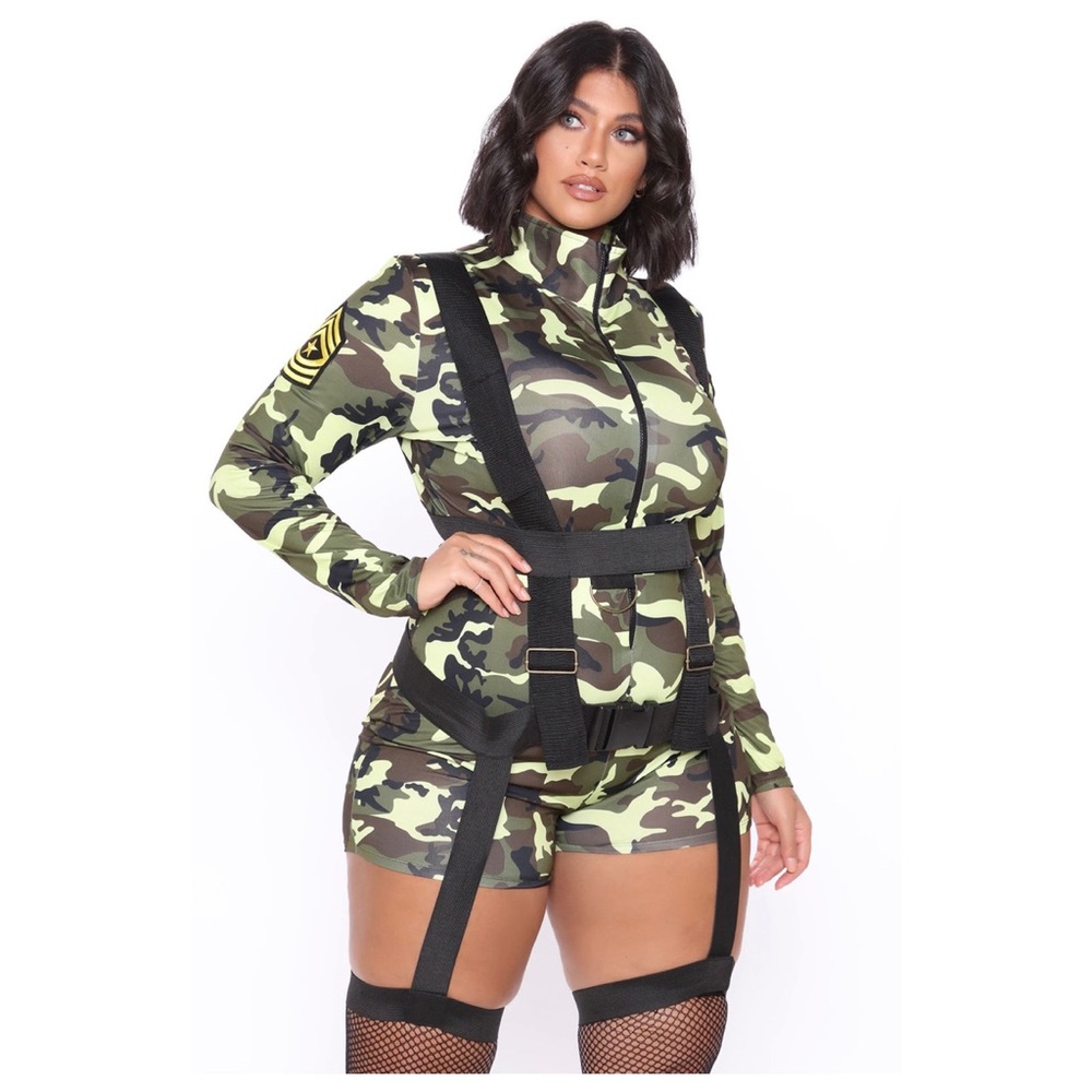 Going Commando 2 Piece Costume Set - Green